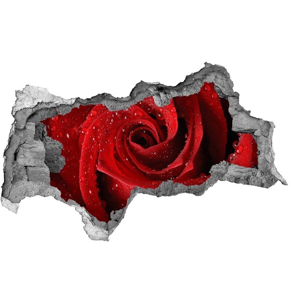 Samolepiaca nálepka na stenu Kvet v betóne