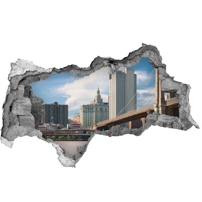 Fototapeta diera na stenu 3D Pohľad na New York