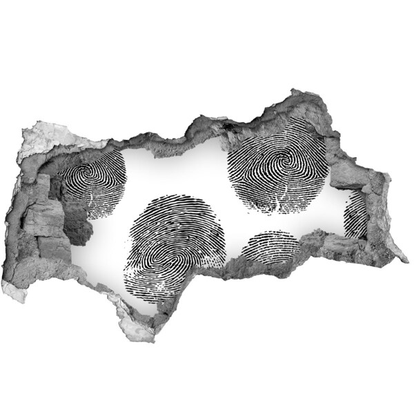 Fotoobraz diera na stenu Odtlačok prsta na stene