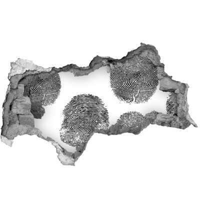 Fotoobraz diera na stenu Odtlačok prsta na stene