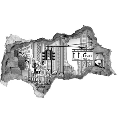 Fototapeta diera na stenu 3D Ulice New Yorku