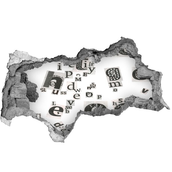 Fototapeta diera na stenu Literárna diera v stene