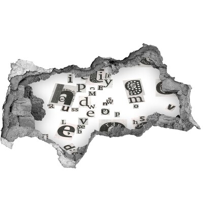 Fototapeta diera na stenu Literárna diera v stene