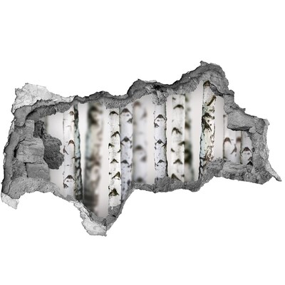 Fototapeta nálepka na stenu Lesná oáza za múrom