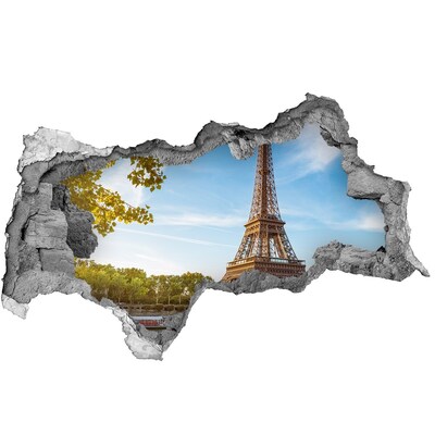 Fototapeta diera na stenu 3D Eiffelova veža v paríži