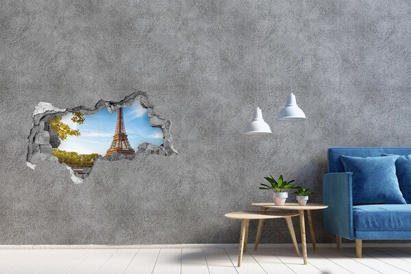 Fototapeta diera na stenu 3D Eiffelova veža v paríži