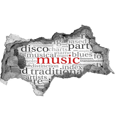 Fotoobraz diera na stenu Hudobná diera v stene