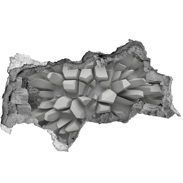 Diera 3D fototapeta nálepka Rozbitá krištáľová stena