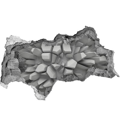 Diera 3D fototapeta nálepka Rozbitá krištáľová stena