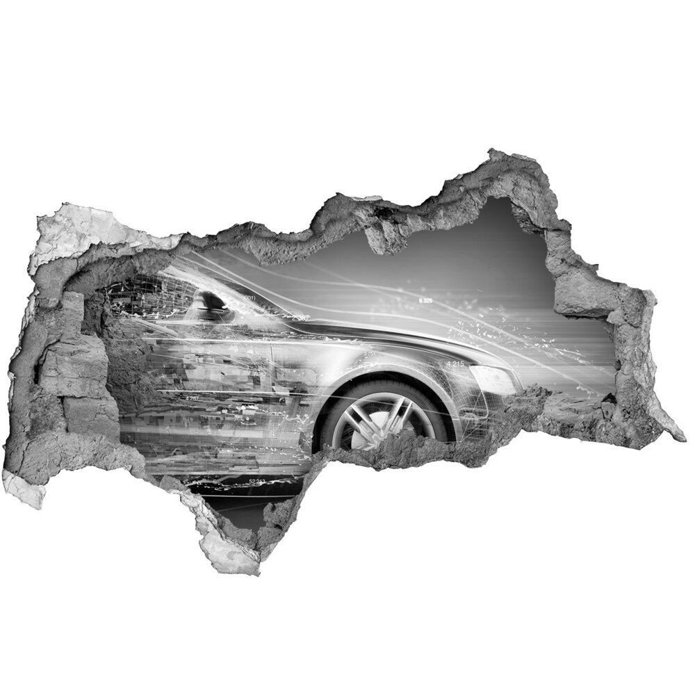 Foto fotografie diera na stenu Prekročenie povolenej rýchlosti automobil