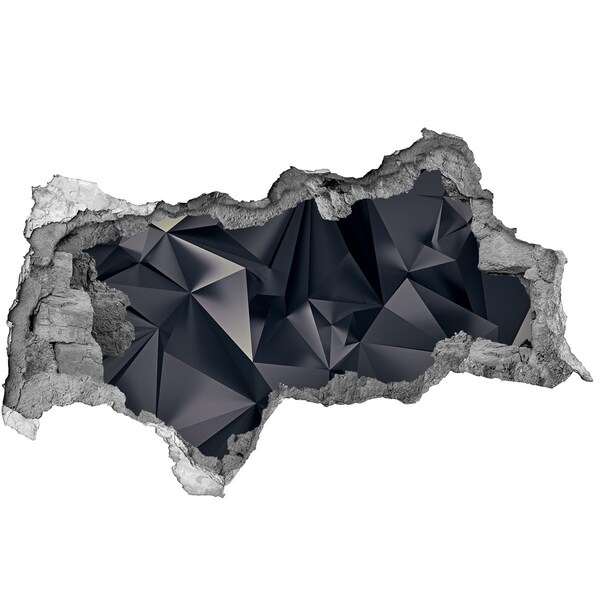 Fotoobraz diera na stenu Čierna, geometrická hĺbka