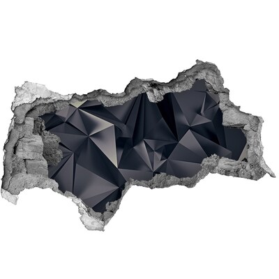Fotoobraz diera na stenu Čierna, geometrická hĺbka
