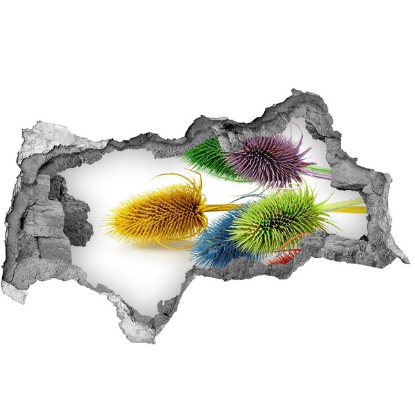 Samolepiaca diera nálepka betón Kvetinová explózia v betóne