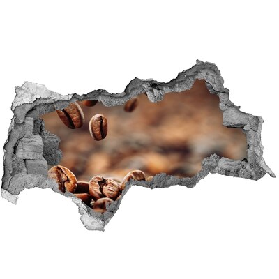 Nálepka 3D diera na stenu Káva na dosah ruky