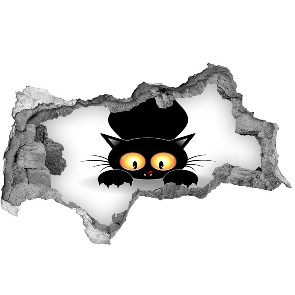 Diera 3D fototapeta na stenu Mačka a myš v nore