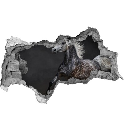 Diera 3D fototapeta na stenu Divoký kôň na úteku