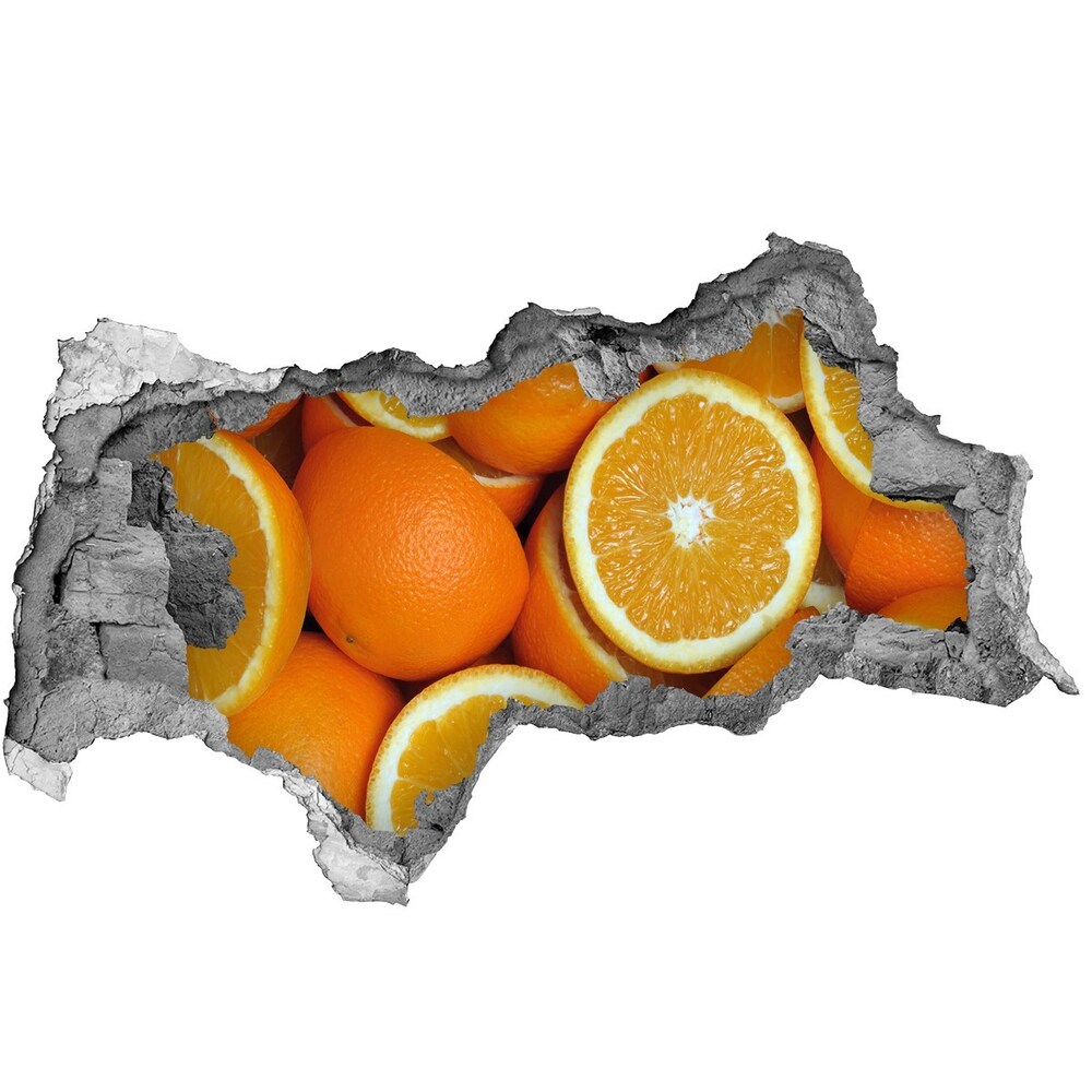 Nálepka 3D diera Polovice oranžové