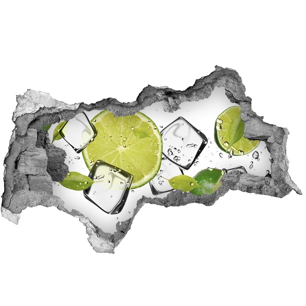 Nálepka 3D diera Lime ice