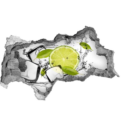 Nálepka 3D diera Lime ice