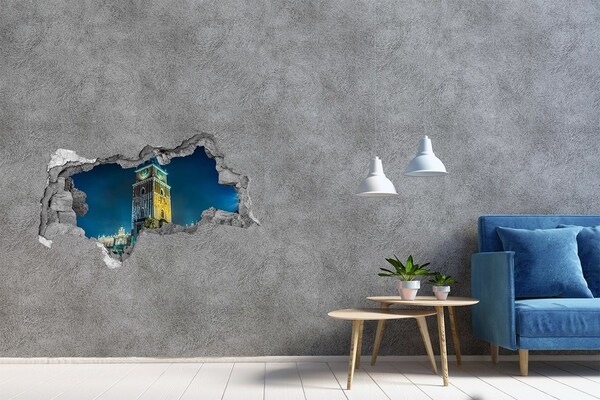 Fototapeta diera na stenu 3D Hodinová veža v Krakove