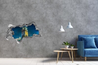 Fototapeta diera na stenu 3D Hodinová veža v Krakove