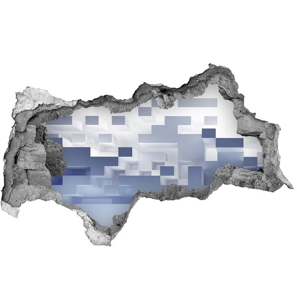 Diera 3D fototapeta nálepka Abstraktný priestor v modrých odtieňoch