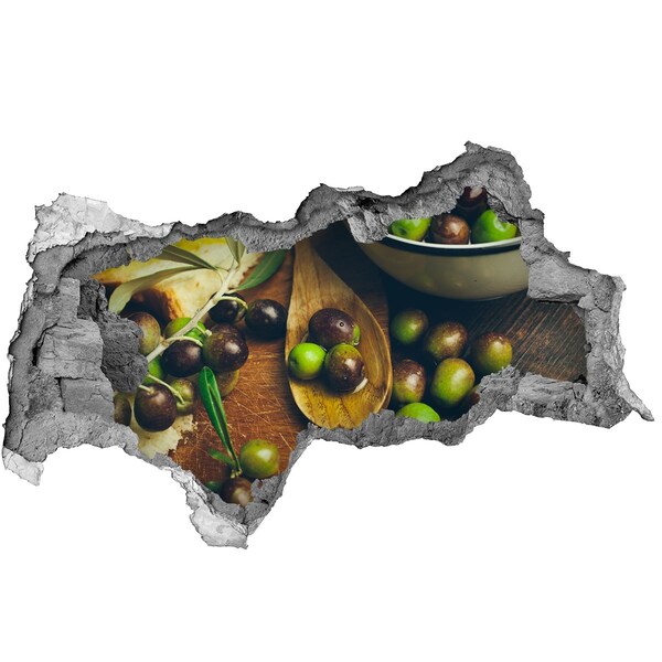 Nálepka 3D diera Olivy v kuchyni