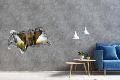 Diera 3D fototapeta na stenu Slon v savane