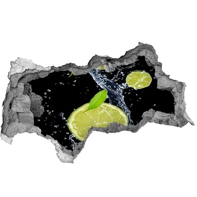 Nálepka 3D diera Osviežujúci citrónový kokteil