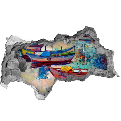 Foto fotografie diera na stenu Malebné lode na vode