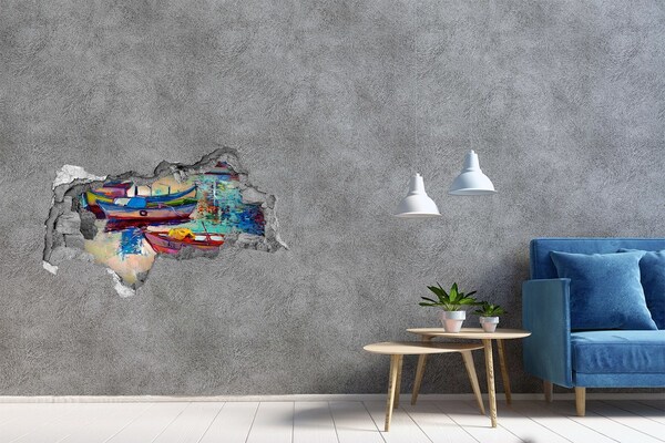 Foto fotografie diera na stenu Malebné lode na vode