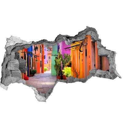 Fototapeta diera na stenu 3D Farebné ulice