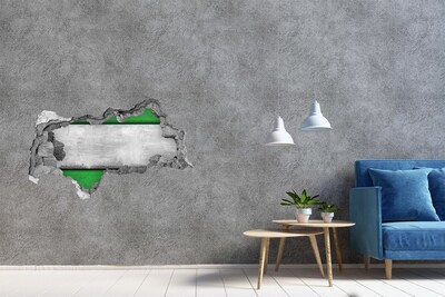 Diera 3D fototapeta nálepka Zelená stena