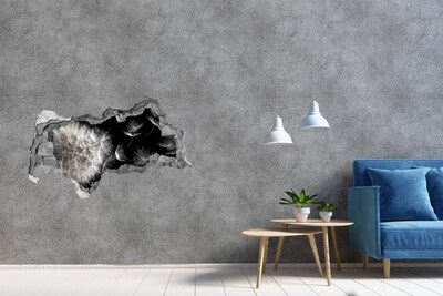 Samolepiaca diera na stenu Púpavy v čiernom priestore