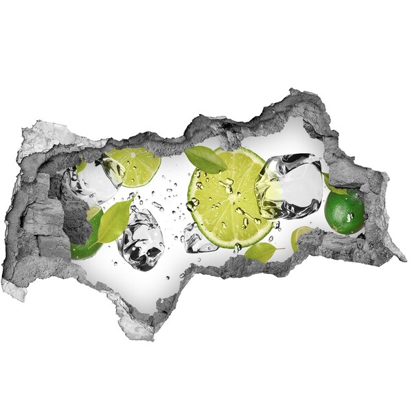 Nálepka 3D diera Osviežujúci koktail s limetkou