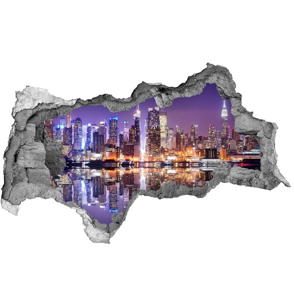 Fototapeta diera na stenu 3D New York v noci