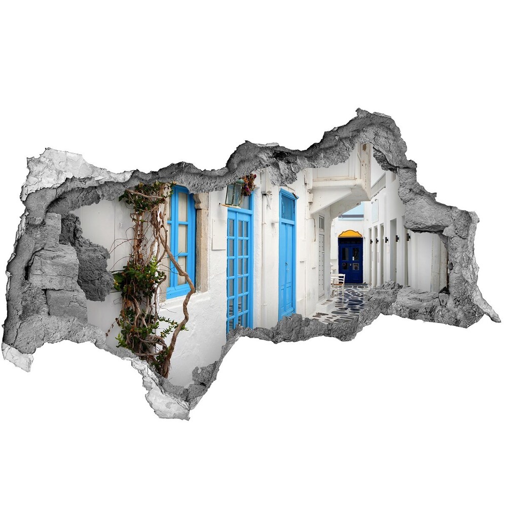 Fototapeta diera na stenu 3D Gréckej ulice