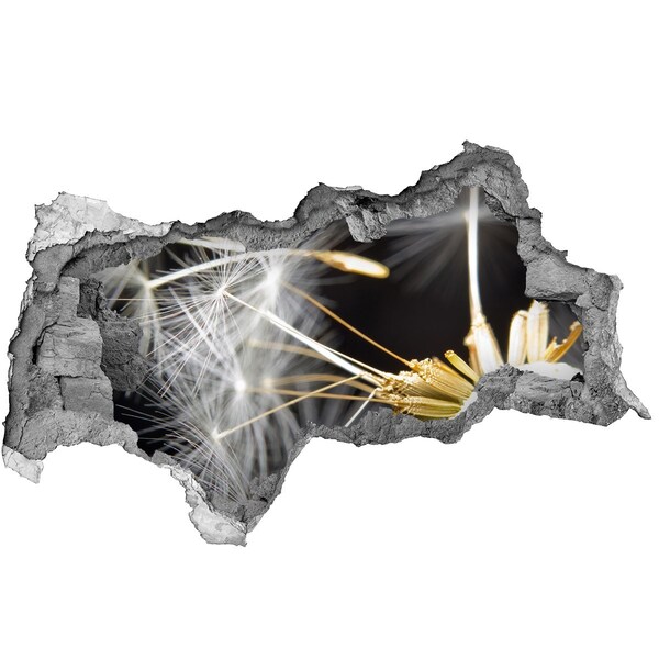 Samolepiaca diera na stenu Kvetinový sen cez dieru v stene