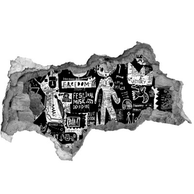 Foto fotografie diera na stenu Umelecké vyjadrenie slobody