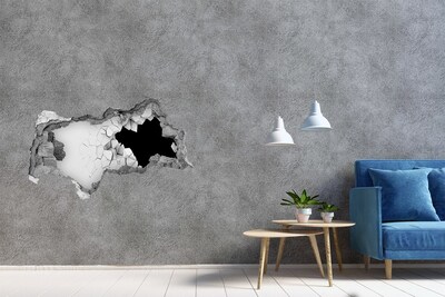 Diera 3D fototapeta nálepka Rozbitá stena s výhľadom na prázdnotu