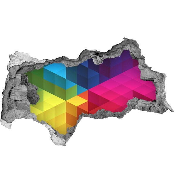 Diera 3D fototapeta nálepka Farebná ilúzia priestoru