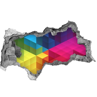 Diera 3D fototapeta nálepka Farebná ilúzia priestoru