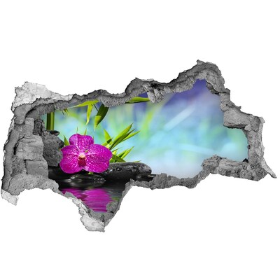 Samolepiaca diera na stenu Oáza pokoja s orchideou