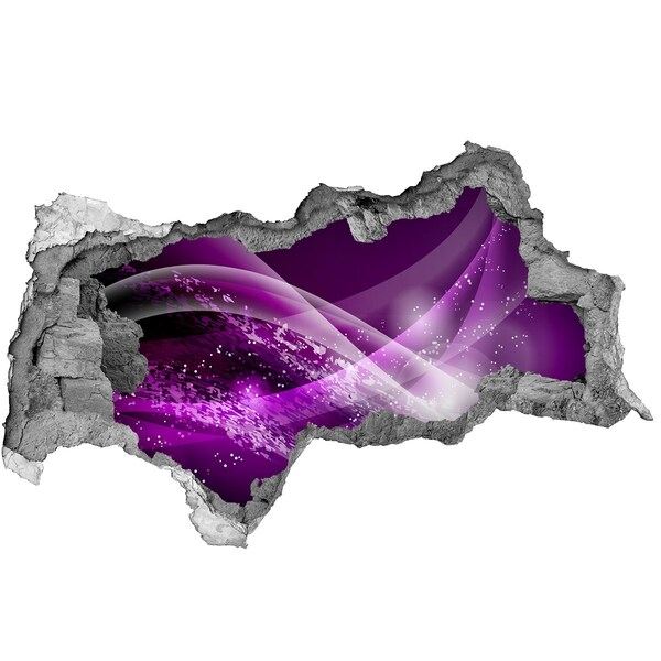 Diera 3D fototapeta nástenná Fialový priestor v stene