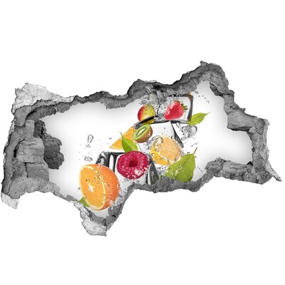 Nálepka 3D diera Ovocný koktail na ľade