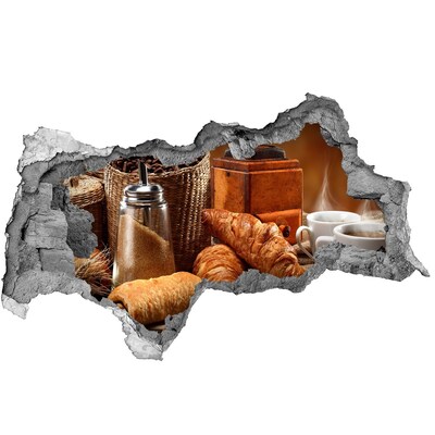 Nálepka 3D diera betón Hostina v kaviarni