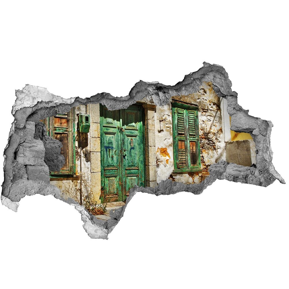 Fototapeta diera na stenu 3D Gréckej ulice
