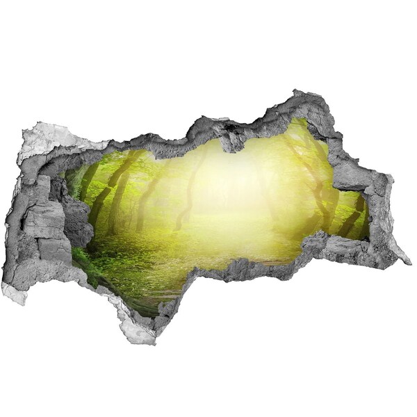 Samolepiaca diera nálepka Zelený les v slnečných lúčoch