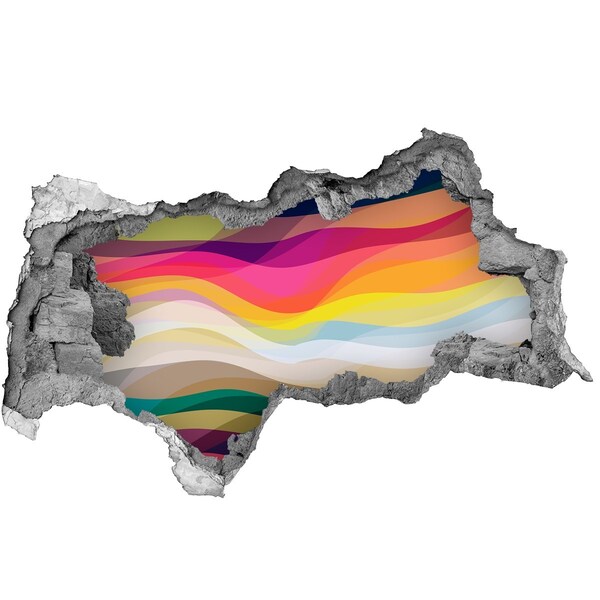 Diera 3D fototapeta na stenu Farebné vlny na betónovom pozadí