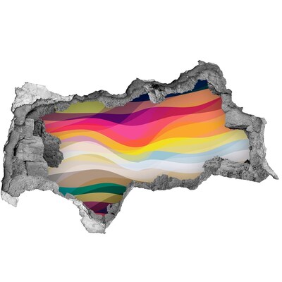 Diera 3D fototapeta na stenu Farebné vlny na betónovom pozadí